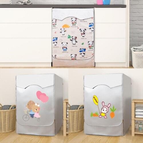 Oxford Cloth Washing Machine Cover Waterproof Washer Dust Cover Sun-proof Three-sided Zipper Roller Washing Machine Covering