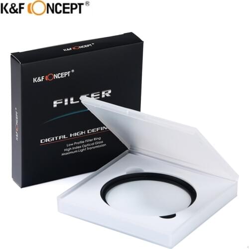 K&F CONCEPT 37/40.5/46/49/52/55/58/62/67/72/77/82mm Camera HD Slim UV Lens Filter for Canon Nikon DSLR Cameras