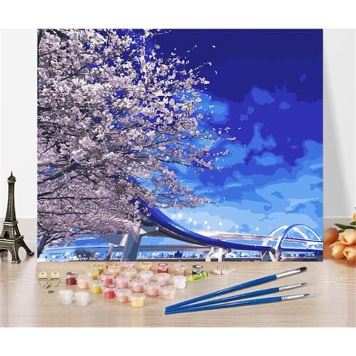 Blue Sky Paintings By Numbers DIY Pictures Oil Coloring By Numbers Set Gift Drawing By Numbers Canvas Decor New Arrivals