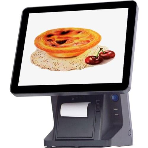 Excellent quality Cash Register with printer VFD POS machine 15 inch touch screen POS system for retailers and supermarkets