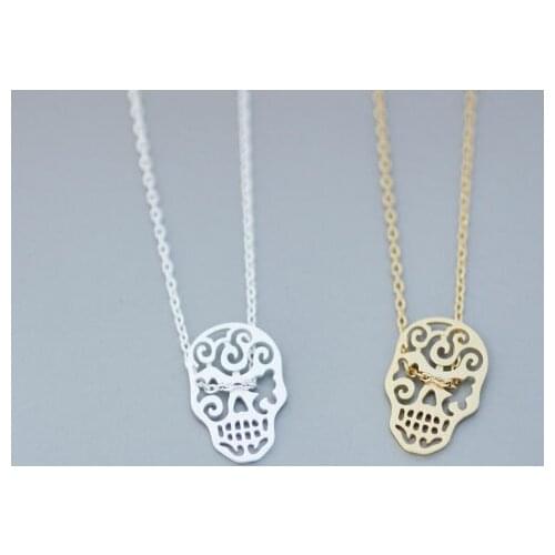 Newest Listing Jewelry Necklace,Cut Out Skull Face Pendant ,Halloween Decorative accessories