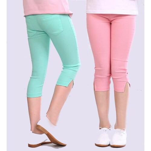 Summer 2019 New Panty Girls Leggings Open Fork Points Pencil Pants