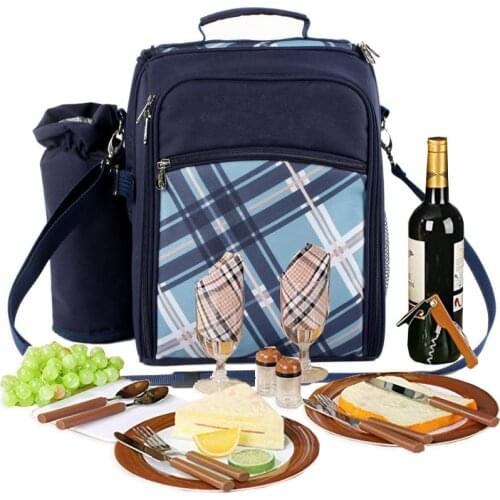 Outdoor Camping picnic refrigerator bag travel lunch multifunction cubiertos picnic set Portable cutlery bag