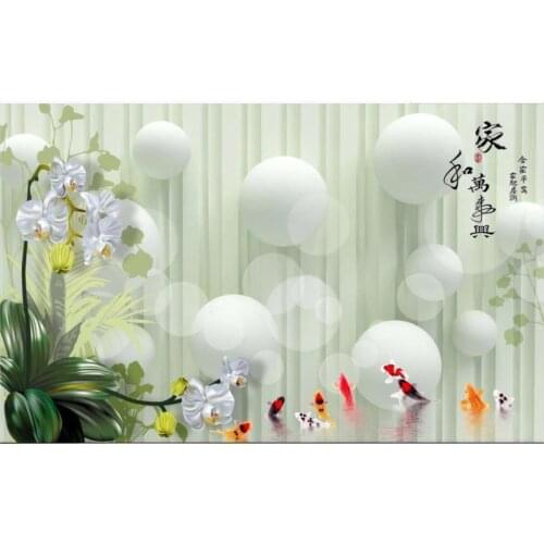 Custom photo wallpaper for walls 3 d flower mural Home and all things butterfly flower fish 3D TV background wall papers
