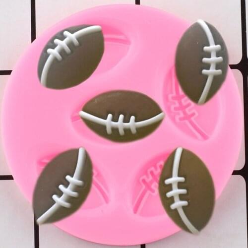 Rugby Silicone Mold Sugarcraft Fondant Cake Decorating Tools Chocolate Gumpaste Moulds Polymer Clay Candy Molds