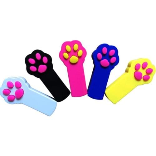 Cat Footprint Shape LED Light Laser Toys Tease Funny Cats Rods Pet Toy Creative 5 Colors SN882