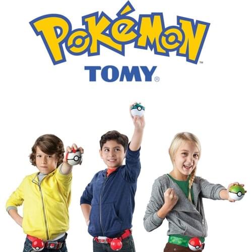 TAKARA TOMY Pokemon Carry Poke Ball Pikachu Charmander Belt Straps Toy Fun Gift Original Box