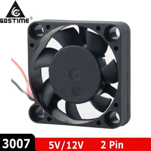 10PCS LOT Gdstime 3007 30MM 3CM 30x30x7mm 5V 12V 2Pin Dupont Mini Brushless Cooling Cooler Graphics Card Fan