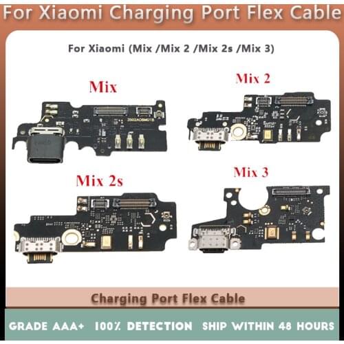 Charging Port PCB Board For Xiaomi MiX MiX 2 MiX 2S MiX 3 Charging Port Flex Cable Ribbon Replacement With Microphone USB