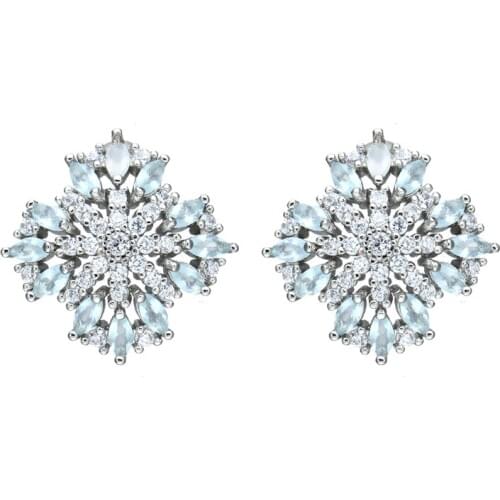 Bettyue New Arrival Exquisite Stud Earring Gorgeous Emitting Light Geometry Shape AAA Cubic Zircon Multicolors Women In Party