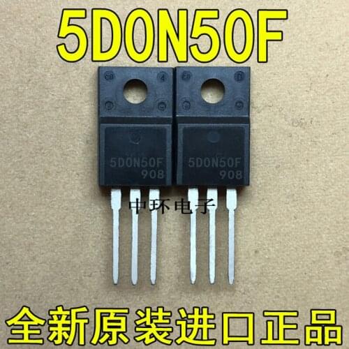 10 PCS KHB5D0N50P 5D0N50F TO220F 5A/500V