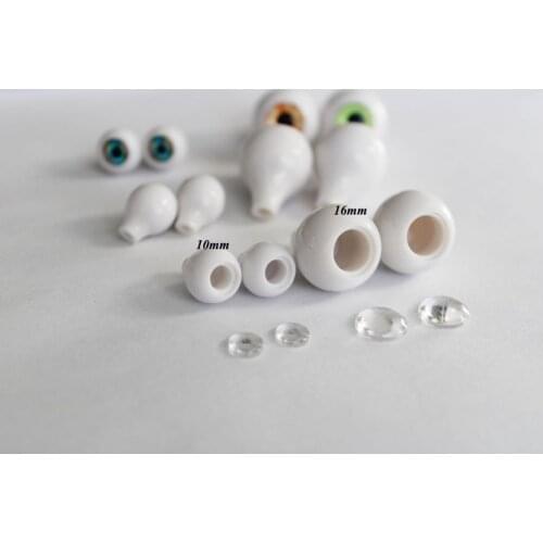 20pair/lot new 10mm 16mm for BJD Doll eyeball tray+clear beads (no colorful image)