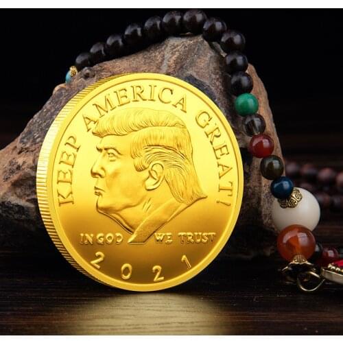 2021 President Donald Trump Gold Plated EAGLE Commemorative Coin New coins collectibles