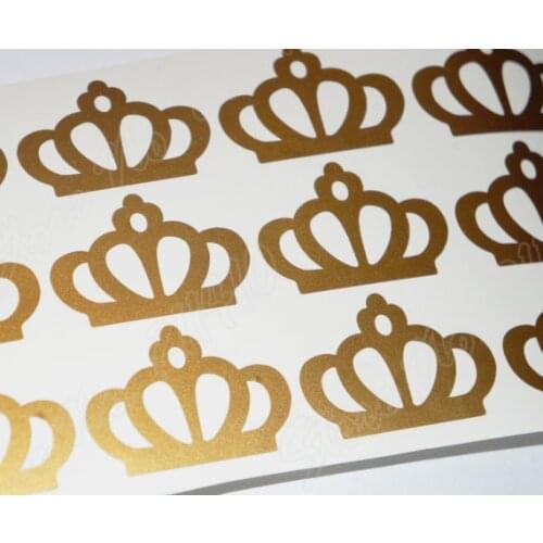 48 Crown Stickers DIY Decor Invitation Seals Envelope Seal Wedding Stickers Bachelorette Party Birthday Party B250