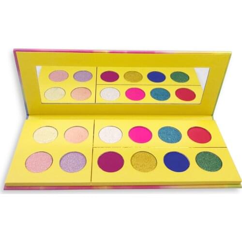 5 Piece Best Rainbow Matte Eyeshadow Palette Private Label Neon Eye Shadow Custom Logo Makeup Pallete