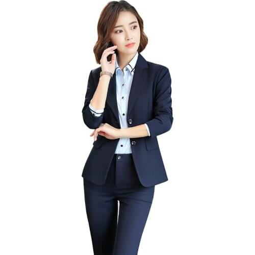 ACRMRAC Women suits autumn Slim Long sleeve jacket Suit pants OL Formal Women pants suits Womens business suits