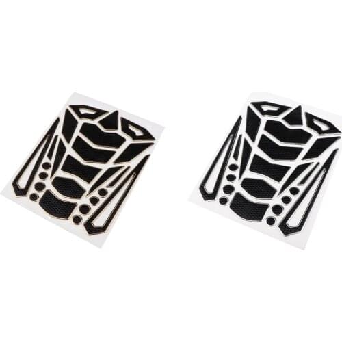 Gas Tank Pad Traction Side Fuel Knee Grip Decal-- For Motorcross ATV Dirt Bike Universal - Golden/Silver