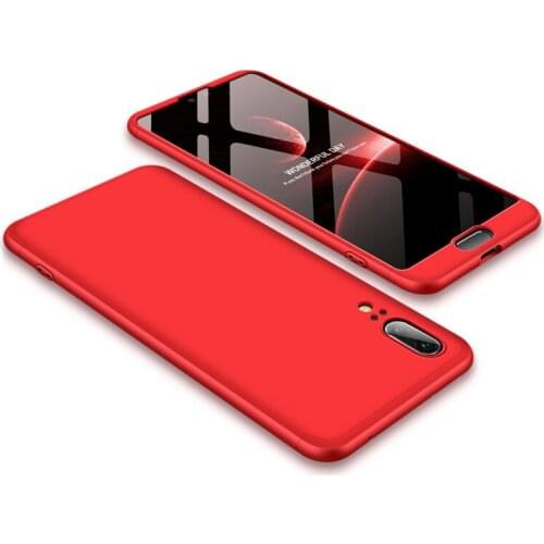 For Huawei P20 Case 3 in 1 Hard Plastic Ultra Thin Slim Fit 360 Degree Full Body Protective Shockproof Anti-Scratch Case