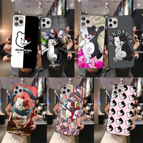 Cute Kumamon Danganronpa Monokuma Phone Case for iphone 12 pro max mini 11 pro XS MAX 8 7 6 6S Plus X 5S SE 2020 XR case