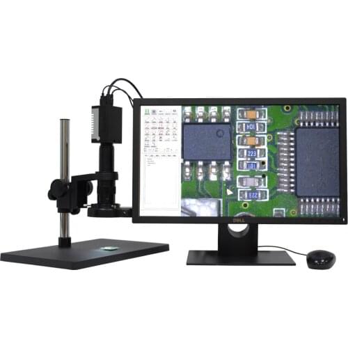 1080P 1/2 Target Size Video Microscope Measurement Camera HDMI USB Multi-function Measuring Magnifier Repair Tool