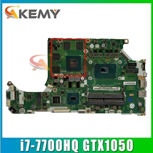 For ACER AN515-51Motherboard AN517-71G C5MMH/C7MMH LA-E911P MBQ2Q11002 i7-7700HQ GTX1050 4G DDR4 100% Test Ok Mainboard