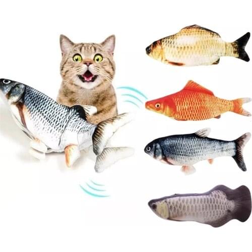 Electronic 3D Flippity Fish Toy Cat Nip USB Charging Simulation Toys For Interactive Game Cats Pet Catnip Kitten Accessories