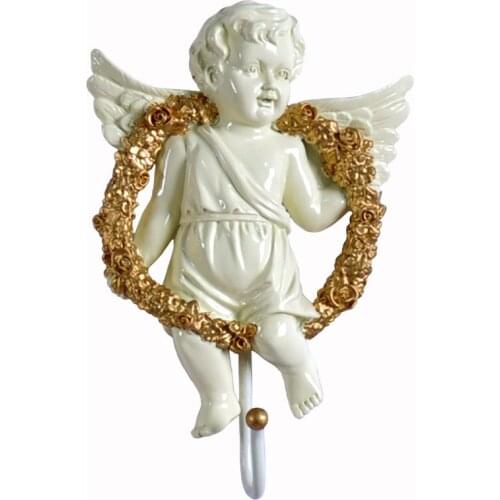 EUROPEAN ANGEL CREATIVE RESIN CUPID WALL HANGING DECORATIVE WALL HOOK WALL DECORATION SUPPLIES HOME DECORATIONS R1251