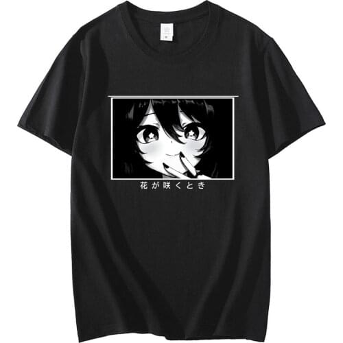 Funny Genshin Impact Print Anime Woman 2021 Tshirts Aesthetic Oversized Black T Shirt Short Sleeve Summer Casual Vintage Tops