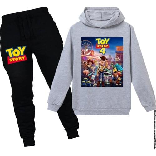 Toy Story 4 Kids Hoodies Pants 2pcs Sets Toy Story 4 Clothes Baby Girl Boys Sweatshirt Clothing +pant sets