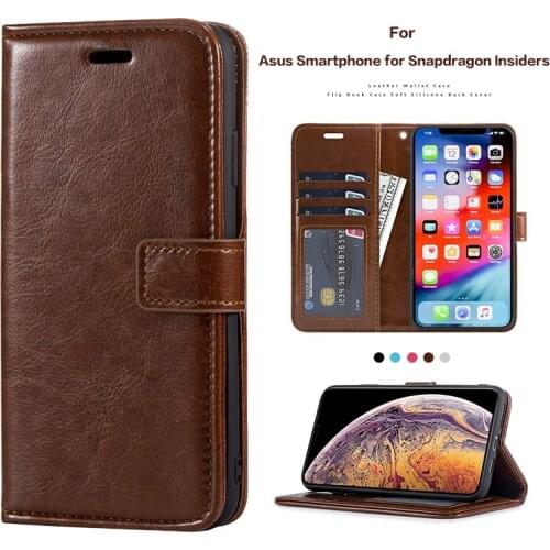 Leather Flip Case For Asus Smartphone for Snapdragon Insiders Card Holder Silicone Photo Frame Case Wallet Cover Business Case