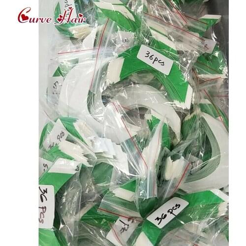 Toupee Tape Green Liner Walker Easy Tape Front Shape AA 36pcs per bag lace hairpiece wig toupee tape