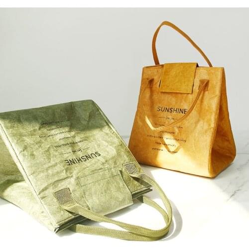 Reusable Insulated Lunch Tote Snack Bag Tyvek Paper Thermal Food Container Durable Leakproof Waterproof Thermal Eco Picnic Box