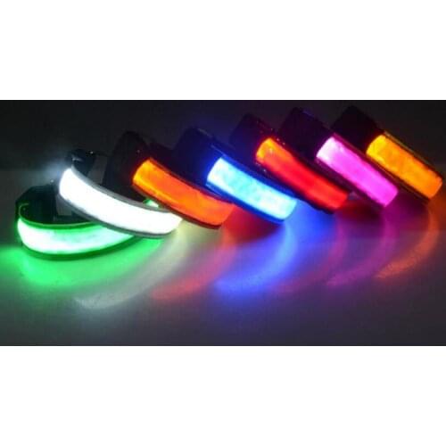 Outdoor LED Night Run Light Bracelet Safety Reflective Warning Light Armband Flashing Belt For Runners Give A Warning Decor