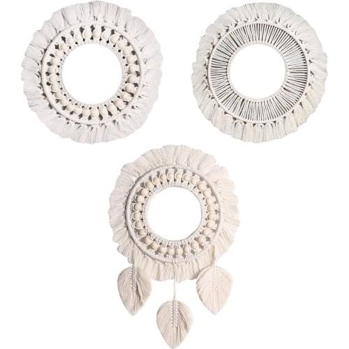 Ing Wall Mirror Rustic Decor Macrame Fringe Apartment Bedroom Nursery