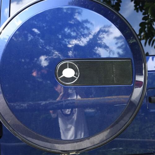 Car Accessories For Mercedes-Benz G Class W463 W464 G500 04-20 ABS Black/Carbon Fiber texture Tire Logo Trim Decorative Trim