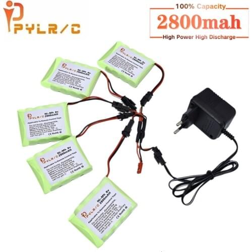 6v 2800mah Ni-MH Battery And Charger For Rc toys Car Tanks Robots Gun 2800mah AA 6v Rechargeable Battery Pack For Rc Boats
