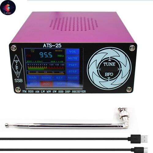 Si4732 Aluminium Alloy All-Band Radio Receiver FM LW(MW SW) SSB 2.4 Inch Touching Screen Radio Search HAM Band Quick Channel