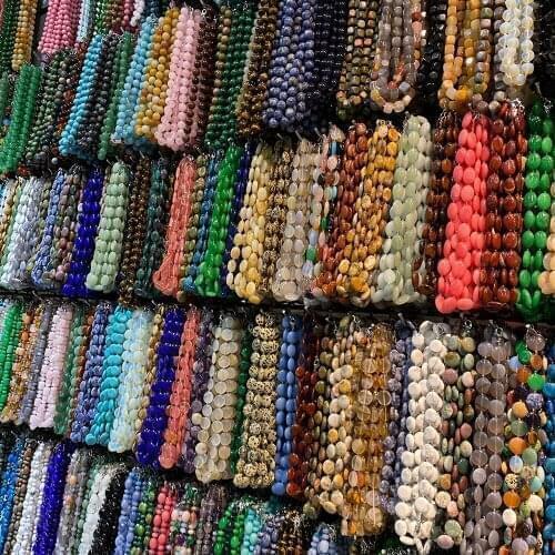 Natural Stone Necklace Abacus Shape and Water Drop Shape Necklace Simplicity for Making DIY Jewelry Necklace Accessories