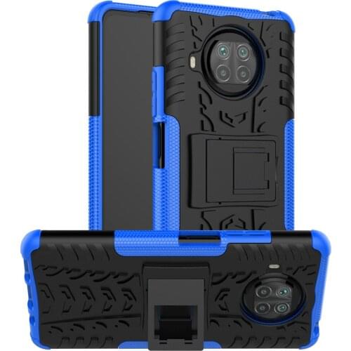 Shockproof Case for Xiaomi Mi10T Lite Mi 10 T Light Mi 10T Lite Case Cover Dual Protective Hard Silicone Armor Phone Case Stand