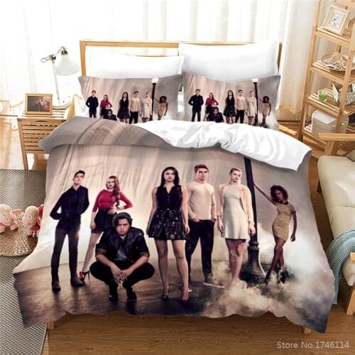 Riverdale 3D Printed Bedding Set Queen King Size Duvet Cover Set Comforter Cover with Pillowcase Set Home Textile Bedclothes