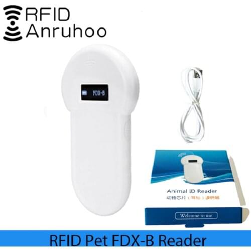 New Version Handheld RFID Pet Card Reader Oled Portable Animal Scanner FDX-B Protocol ISO11784/11785 Cat Dog Chip Tag Detector