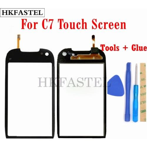 HKFASTEL Touch For Nokia C7 C7-00 Touch Screen Digitizer Glass Outer Front Panel Replacement No LCD Display