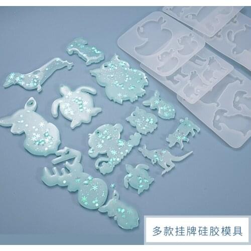 Diy Glue Drop Mold Hanging Key Chain Homemade Creative Ornaments Ornaments Silicone Mold Wholesale Molds