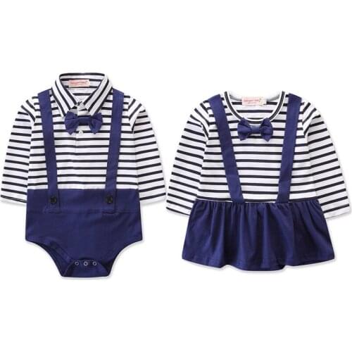 Cute Baby Clothing Stripe Boys Girl Bodysuit Casual Infant Bodysuit Baby Jumpsuit Cotton Newborn Clothing Toddler Clothes 3-24M