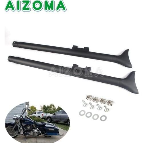 Old School Fishtail Motorcycle Exhaust Muffler Silencer Tube 36'' For Harley 1995-2016 Touring Street Road Glide Dual Pipes