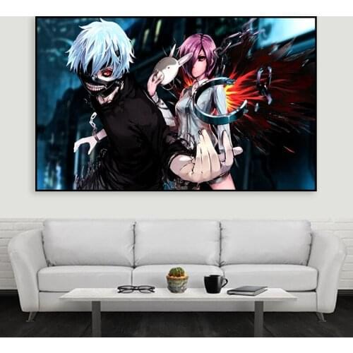 Tokyo Ghoul Poster Illustration Picture Anime Poster Wall Art Print Decor,50 x 70 cm,No Frame