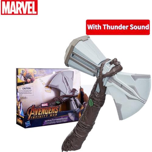 Avengers 3 Movie Series Marvel Thors Hammer Axe Speaking Thor Toy Marvels Stormbreaker Electronic Axe for Kids Gift E0617