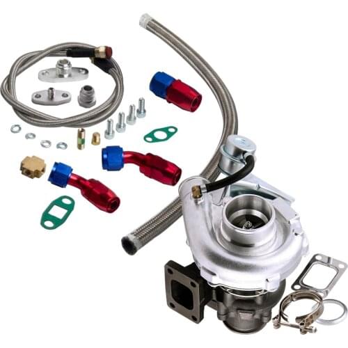 For HYBRID T3 T4 T03 T04 Turbo V-band 2.0L-3.5L Engine Turbocharger Oil Line Kit FOR Nissan Safari Patrol 4.2L TD42 TD42T1 GU GQ