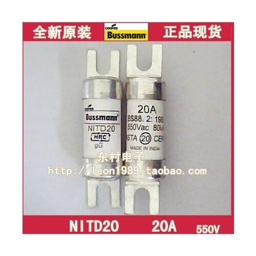 US BUSSMANN fuse BS88 2: 1988 550Vac 80KA NITD20 20A fuse