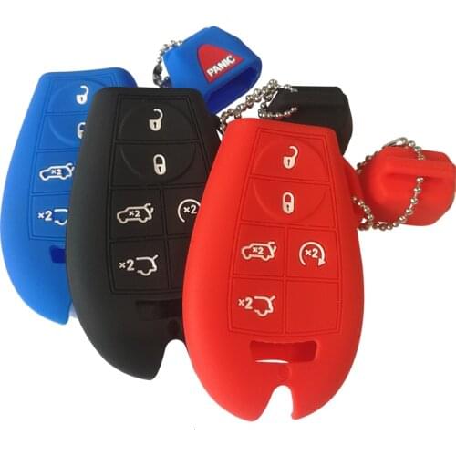 Remote FOB Key Cover Protect For Jeep Chrysler Dodge Grand Caravan Durango Charger Journey 5Button Holder Case For Keys